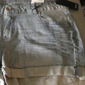 A.n.a pin striped denim shorts.