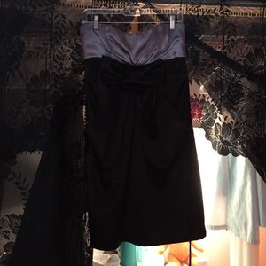 Grey and Black Sleeveless Dress