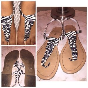 Zebra Thong sandals