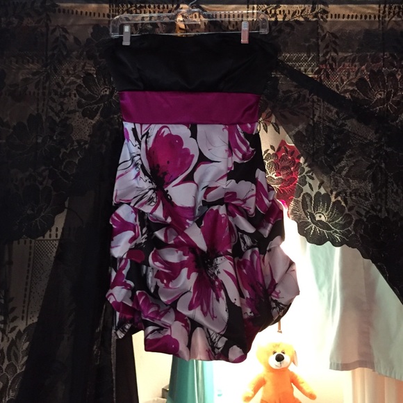 Purple Artsy Homecoming Dress