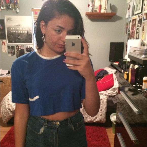 Urban Outfitters Cooperative Blue Crop Top