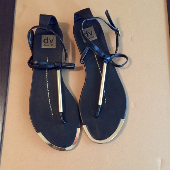 Dolce Vita gold and black sandal