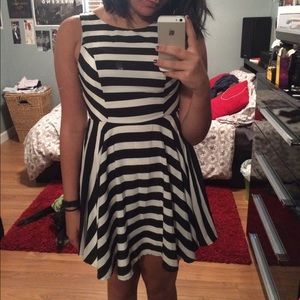 Black and White Striped Dress