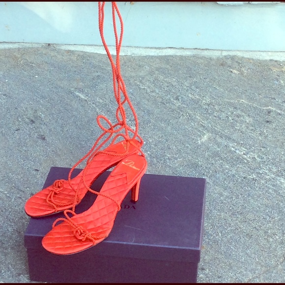 Brand New Delman Satin & Cord Heels