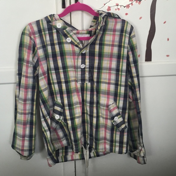 Thick button up hooded sweater