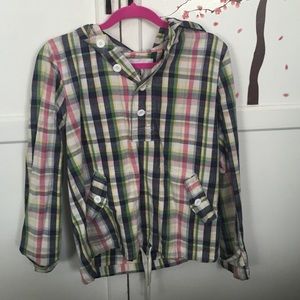 Thick button up hooded sweater