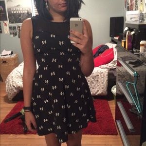 Forever 21 Black and White Bow Dress