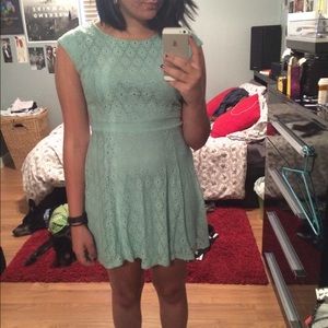 Forever 21 Mint Blue Green Lace Dress