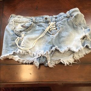 Denim shorts