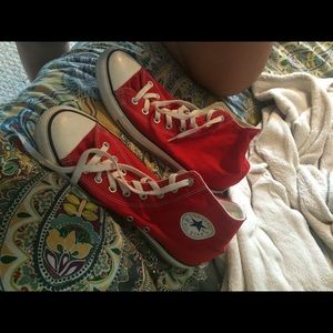 Red high top converse