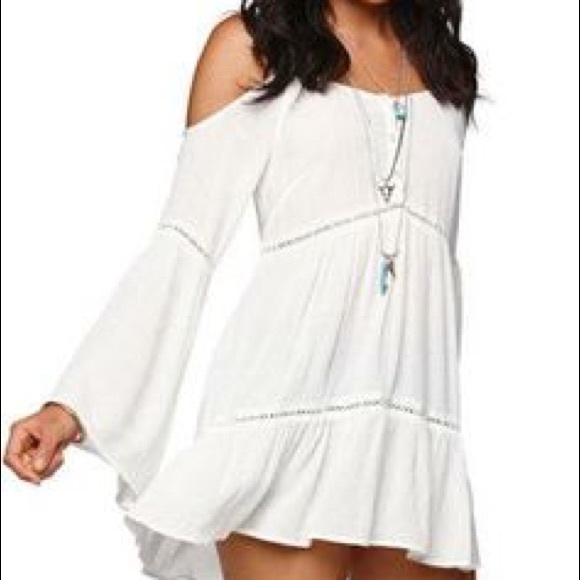 PacSun Kendall and Kylie bell sleeve white tunic