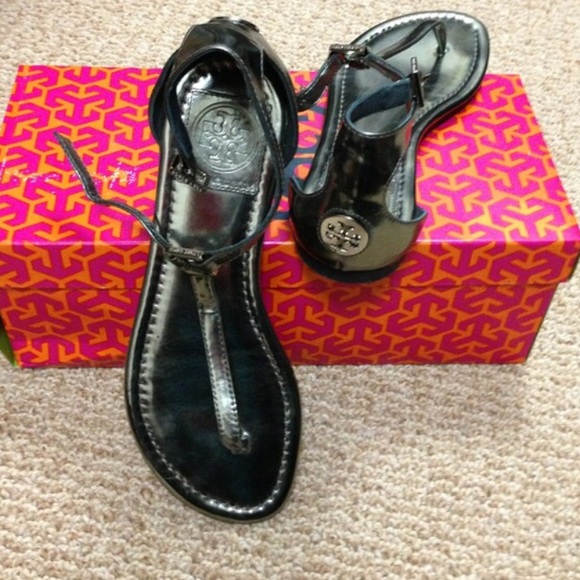 Gunmetal Tory Burch Sandals
