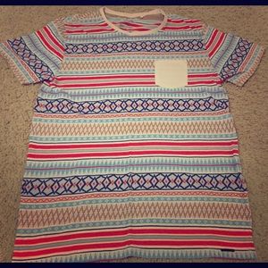 Patterned Pocket T shirt