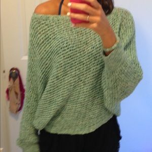 Free people Aqua sweater