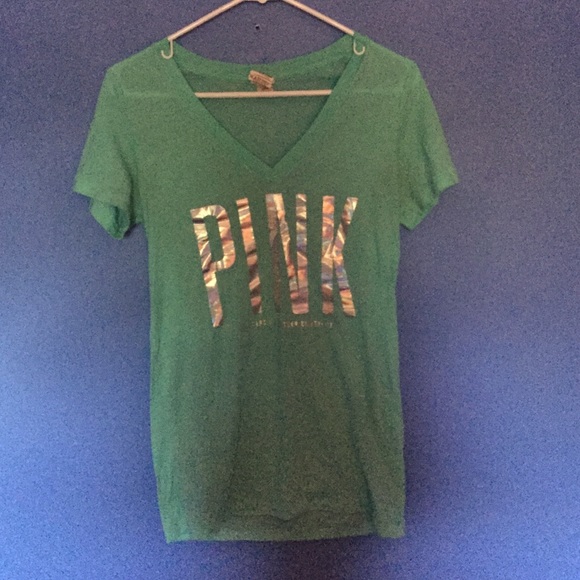 Mint pink v-neck