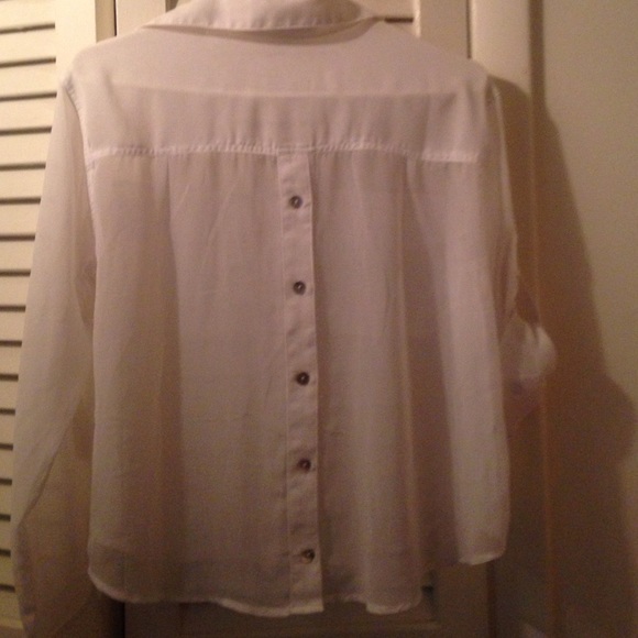 Sheer button down top - Picture 4 of 4