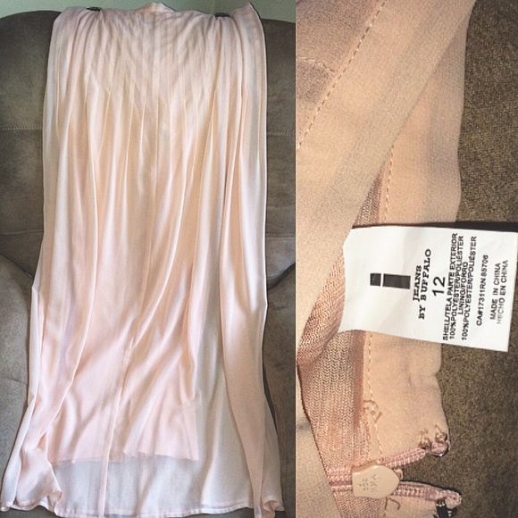 JC penny maxi skirt in pale pink, size 12