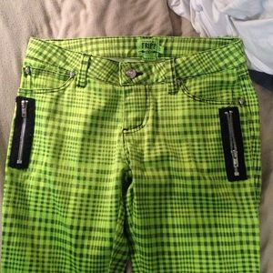 Lime green skinny jeans