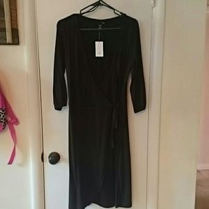 Black wrap around dress