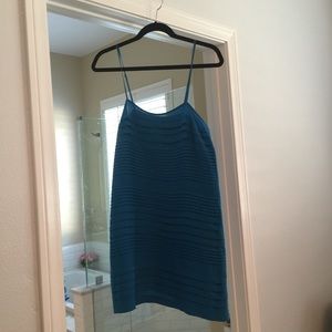 Short teal blue summer dress
