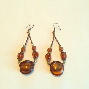 Beautiful gold and bronze colored earrings