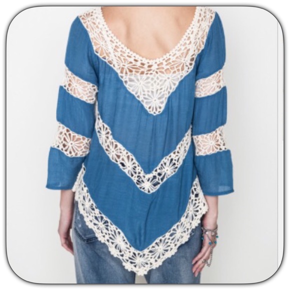 Last One! Boho Crochet Lace Top - Picture 3 of 3