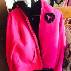 Large VS hot pink/black jacket