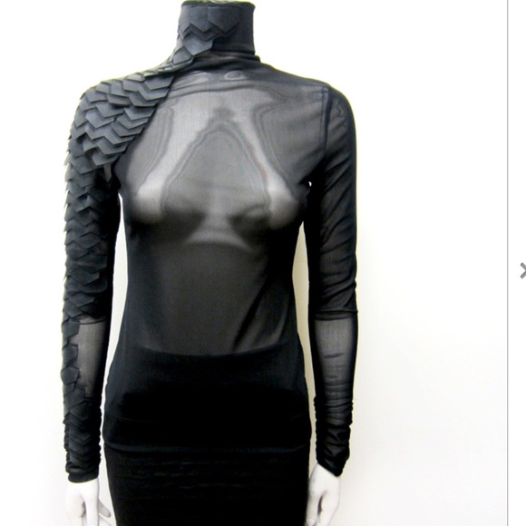 Black Mermaid Sleeve Sheer SUPER SEXY!