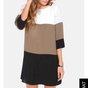 ❌SOLD!❌ Lulu's colorblock shift dress