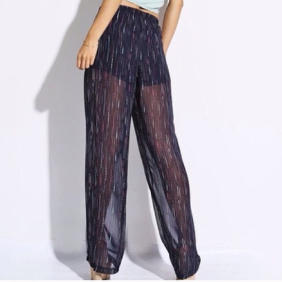 Long sheer print pants - Picture 2 of 3
