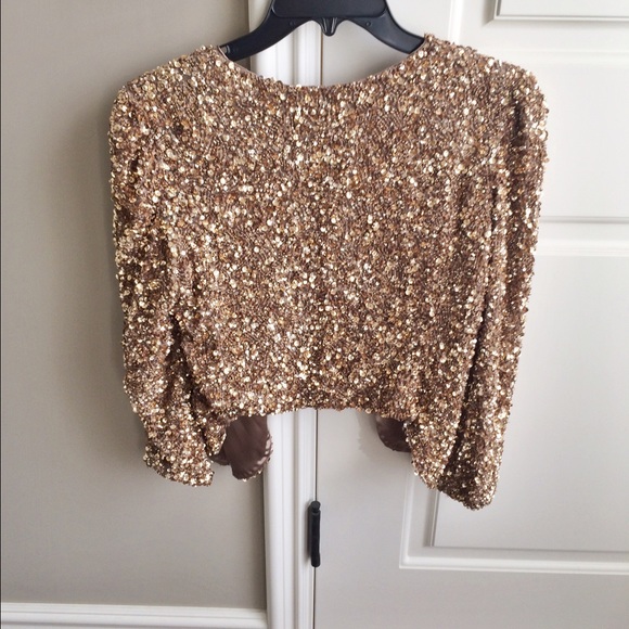 Parker gold sequin jacket - Picture 2 of 4