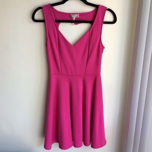 Pink dress with open back