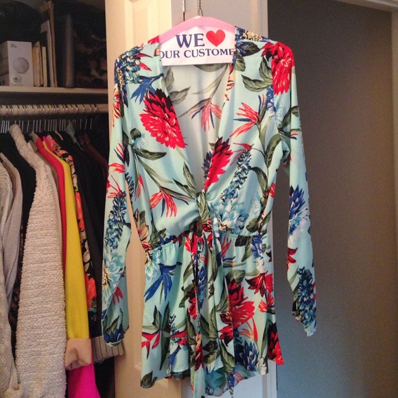 Cotton Candy Floral Romper