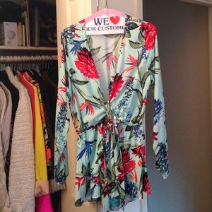 Cotton Candy Floral Romper