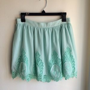 Tobi Blue High Waisted Skirt
