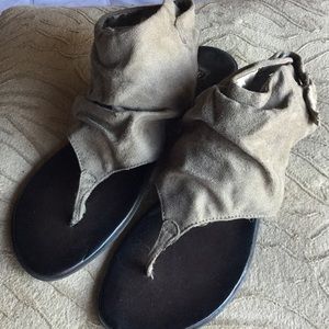 Olive Ankle Wrap Sandal