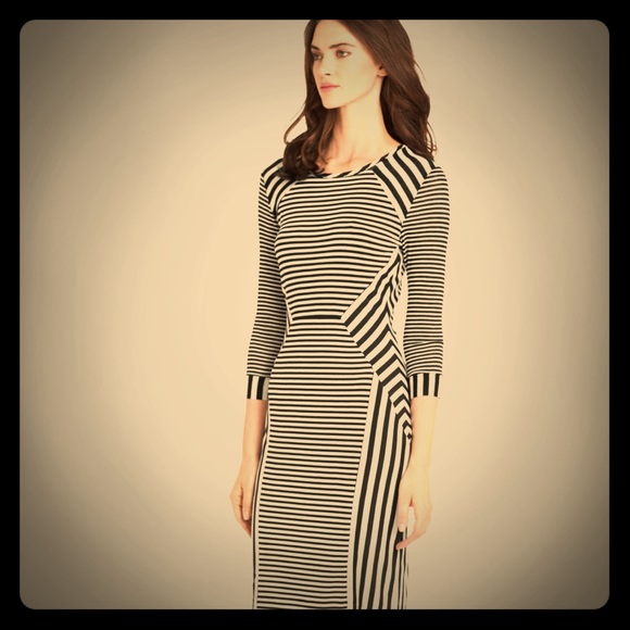 Diane Von Furstenburg Stripe Knit Dress Small