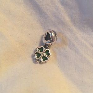 Pandora Green Four Leaf Clover Dangle