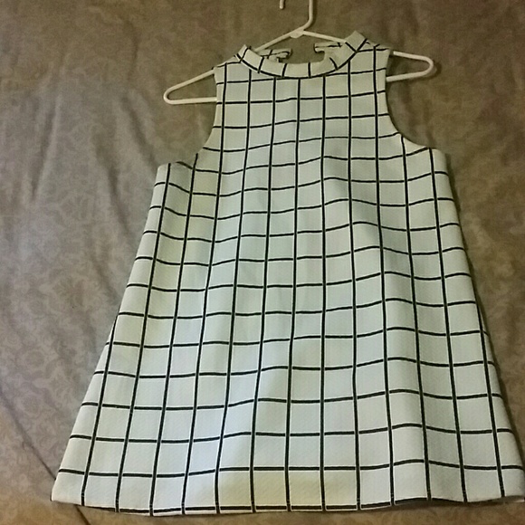 Grid print 70s styled dress