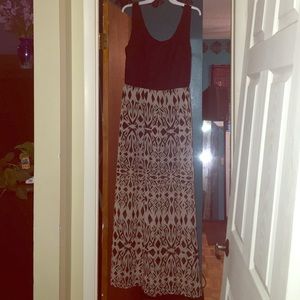 Black and tribal CS Maxi Dress