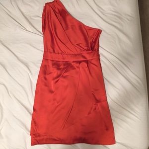 Orange cocktail dress