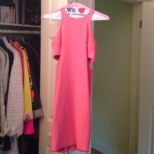 Elizabeth and James Pink Dress with Side Cut-Outs