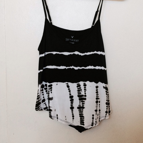 Black&White tye dye tank top