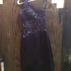Tight navy blue dress