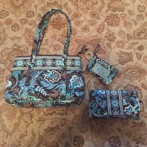 NEW Vera Bradley Purse, Wallet, ID holder set!!