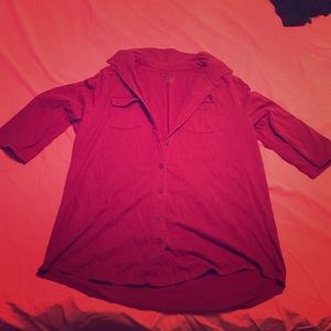 Maroon Button-up Shirt