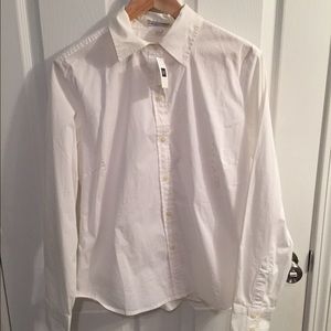 Gap stretch white button down top