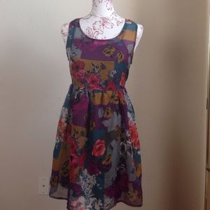 Floral patchwork dress