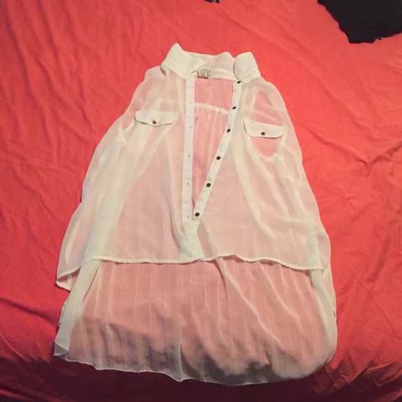 See-Thru White Tank Top - Picture 1 of 4