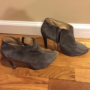 Grey Suede booties from Giuseppe Zanotti